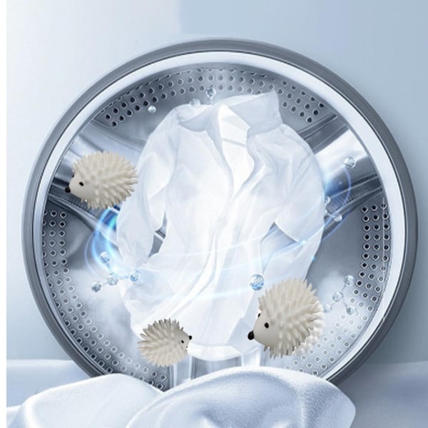 Genanvendelige silikone Hedgehog Vasketøj Bolde - Forebyg sammenfiltring og pletter i din tørretumbler 2pcs