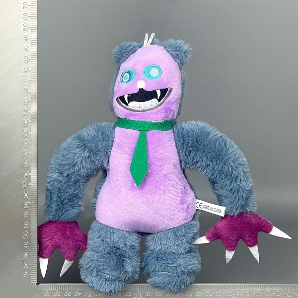 2024 New Monster Catnap Plyschleksak - Smiling Critters-kudde, roliga plyschfavoriter för barns födelsedagsfest för toddler (12" björn)