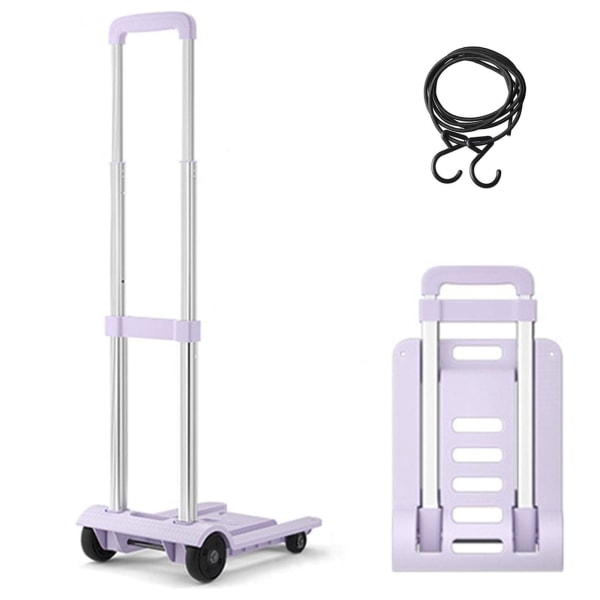 Sammenleggbar sekkvogn 25 kg aluminium Heavy Duty multifunksjonell bærbar bagasjevogn for bagasjereiser Automatisk flyttekontor Purple