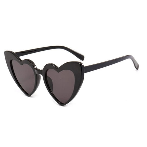 Kvinnors hjärtformade solglasögon, retro cat eye mode solskydd UV retro glasögon D