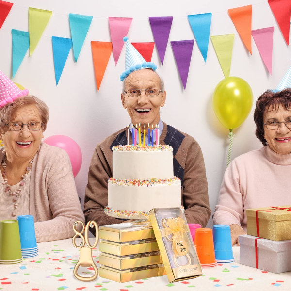 Guld 80-årsfestfavoriter med strass, perfekt för gäster, personliga 80 ölflasköppnare, bulkminnessaker 1pc