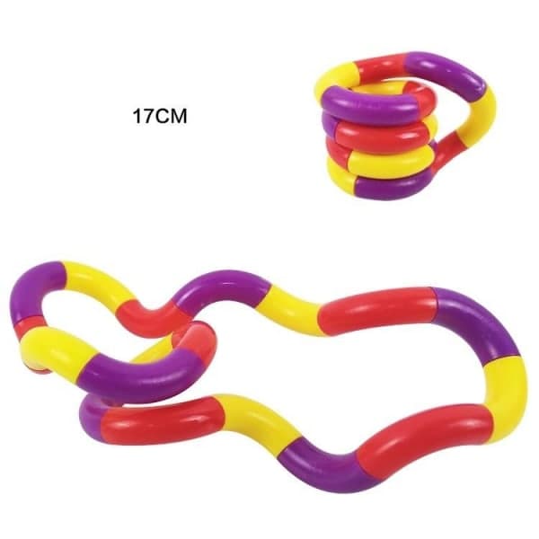 Fidget leksaker tangel twist 2-pack röd röd