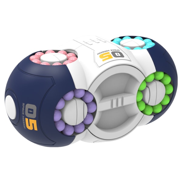 Spin Puzzle Leke, 8-sidig Spin Cube, Spin Fidget Spinner Toy, Brain Teasers STEM Game, Stress Relief Toy, For tenåringer og voksne blue