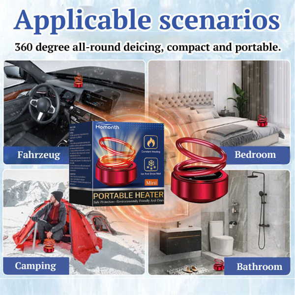 Portable Kinetic Mini Heater, Mini Portable Kinetic Heater, Portable Kinetic Heater for Room, Ehicles, Bathrooms-A blue gray