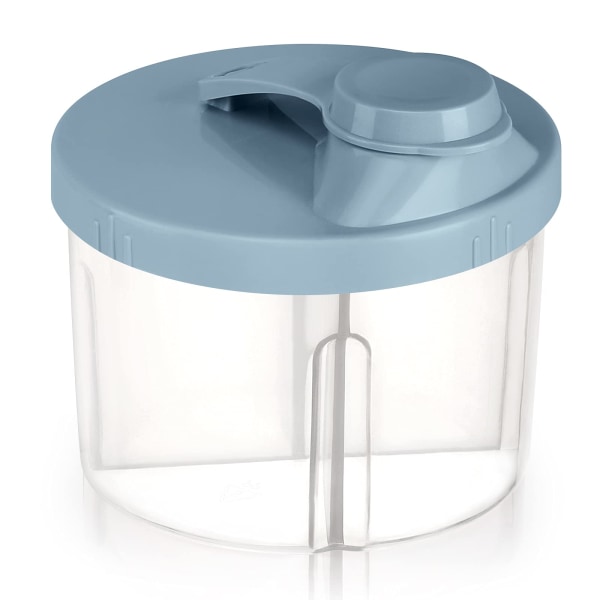 Baby mælkepulver formel dispenser | Baby formel container | Ikke-spild roterende fire-rums formelbeholder Blue