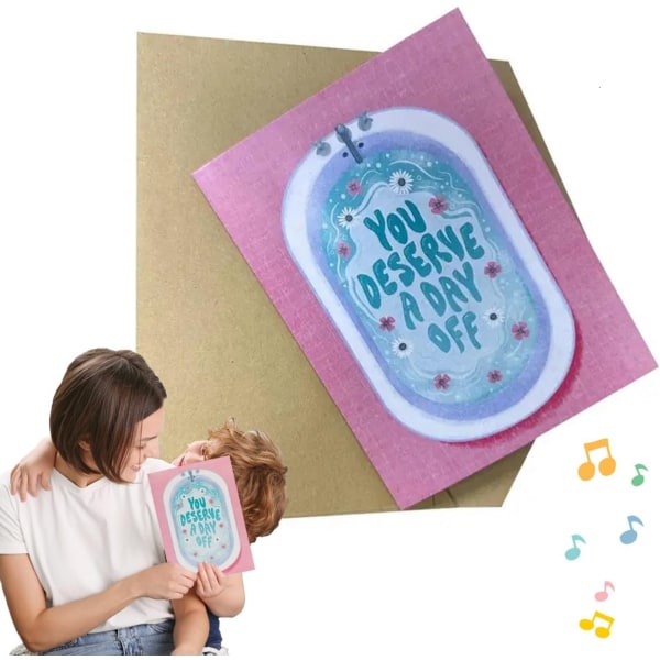 Endless Song Hauska äitienpäiväkortti: Jokeri-tervehdys kepponen kortti glitterillä ja puhuvalla musiikilla - lahja äidille 1PCS