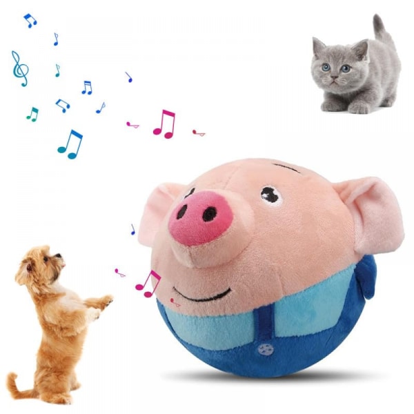 2024 ny interaktiv pratande pipande hundleksak - tvättbar tecknad gris plysch elektronisk leksak för hundar och katter