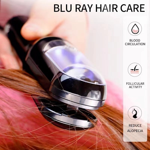 Hair Split Ender Trimmer Remover Hårtrimmer Blåt lys til reparation af beskadiget hår green