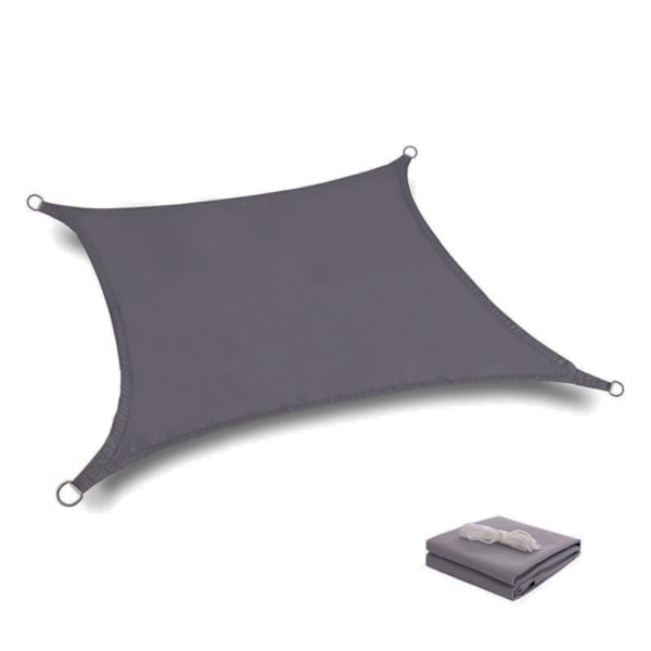 Solskygge Sejl Buet Kommerciel Udendørs Skygge Cover Rektangel Heavy Duty Permeabel Baggård Skygge klud til Patio Have Dark Grey 2×2M