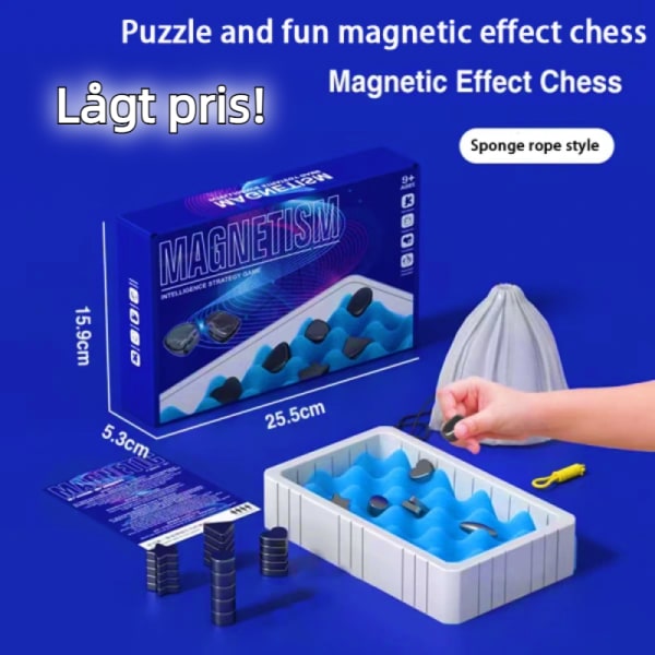 Magnetiskt schackspel, roligt bordsmagnetspel Pusselstrategispel, magnetiskt brädspel Familjebrädspel Julklapp för barn Vuxna Sponge style