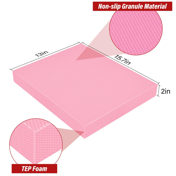Memory Foam -tasapainotyyny fysioterapiaan - Pehmeä pehmuste kuntoutukseen ja kuntopyörämattoon purple