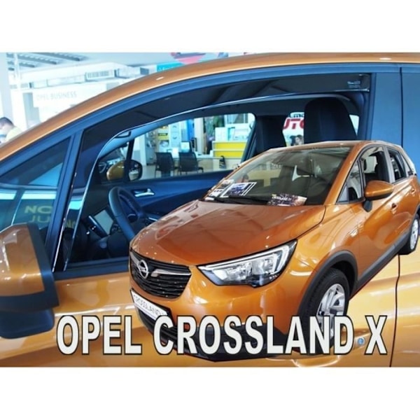 Luftafvisere - J&J AUTOMOTIVE - Opel Crossland X - Røget - Forstærket akryl - Nem installation Rök