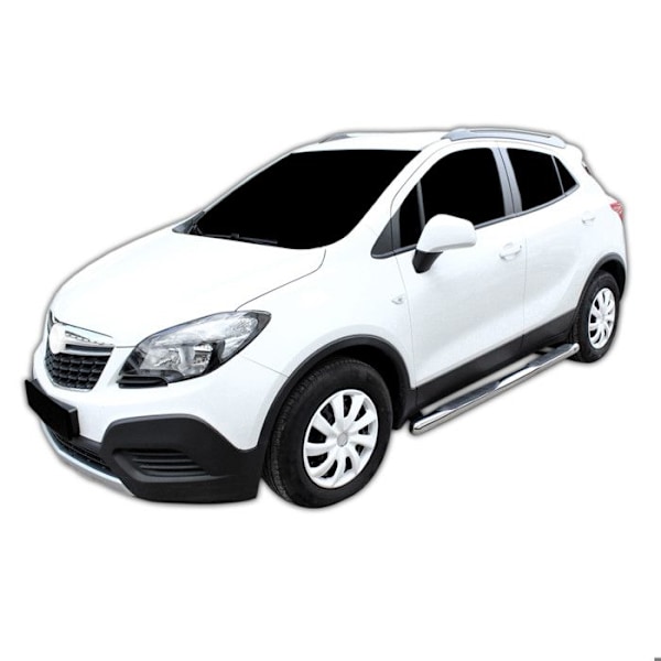 J&J Automotive | Sidostegsrör Gåbrädor kompatibel med Opel Mokka sedan 2012, 2 st, fixering