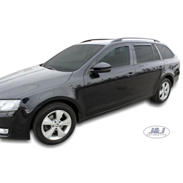 J&J AUTOMOTIVE | Heko Air Deflectors Vindafvisere til Skoda Octavia 3, 2013-2020 Stationcar