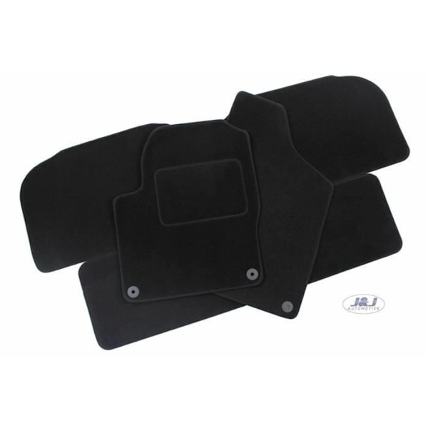 J&J AUTOMOTIVE | Black Velvet Custom Golvmattor för Seat Sharan 7-sits 1995-2006 Svart