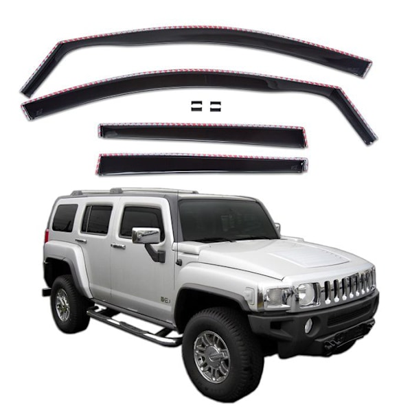 SCOUT | GP Air Deflectors Sidofönsterdeflektorer för Hummer H3 2005-2010