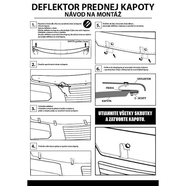 Motorhjelm Deflector BH - SCOUTT - Renault Trafic 2001-2014 - Aerodynamisk - Nem montering - Røget Rök