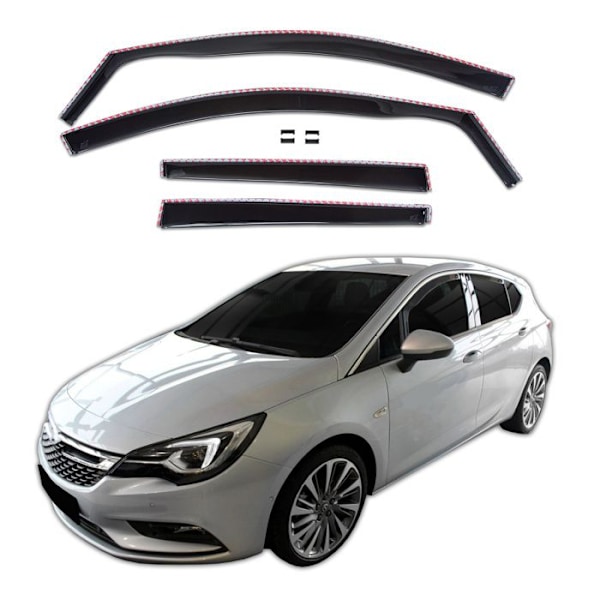 J&J Automotive | GP Air Deflectors Sidevindue Deflectors Kompatibel med Opel Astra K 5P 2015-2021 Htb 4 stk.