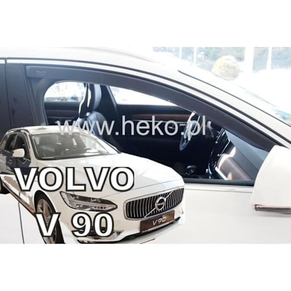 Ilmanohjaimet - J&J AUTOMOTIVE - Volvo V90 - Savustettu - Vahvistettu akryyli - Helppo asennus Rök