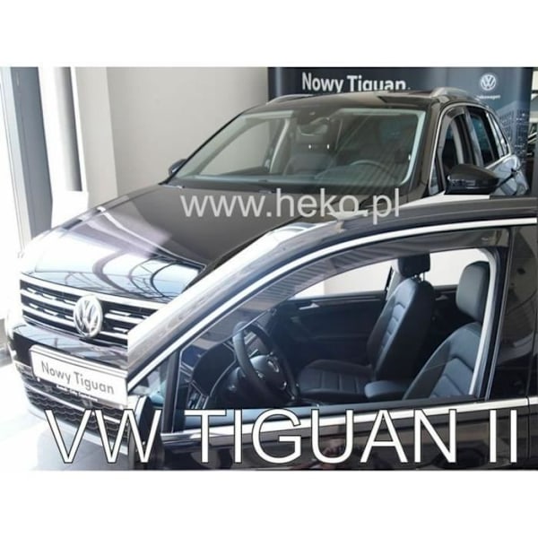 Luftriktare - J&J AUTOMOTIVE - Volkswagen Tiguan 2 - Rökt - Förstärkt akryl - Enkel installation Rök