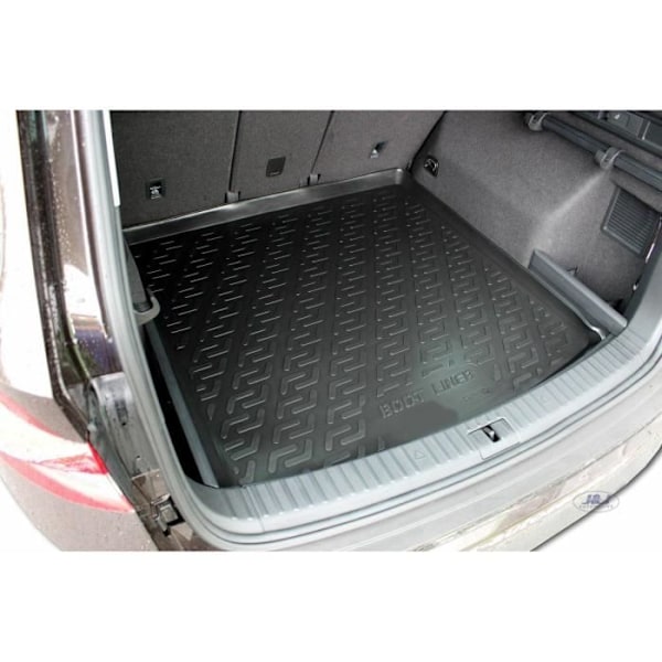 Premium Rubber Trunk Mat - J&J AUTOMOTIVE - Skoda Kodiaq 2016-2023 - Suojaus - Räätälöity - Hajuton Svart