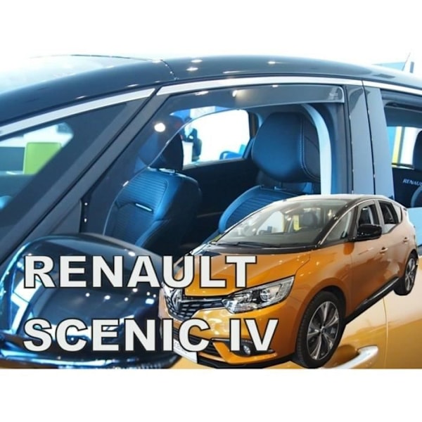 Ilmanohjaimet - J&J AUTOMOTIVE - Renault Scenic 4 - Savustettu - Vahvistettu akryyli - Helppo asennus Rök