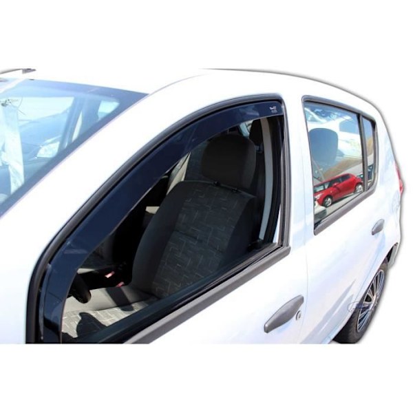 J&J AUTOMOTIVE | Heko Air Deflectors Vindavvisare för Dacia Sandero / Stepway 2008-2012 Rök