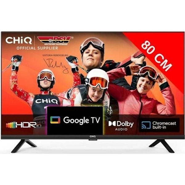 CHIQ LCD-TV 80 cm L32Q7L Google TV HDTV - Smart TV - HDR10 - Dolby Audio - 2 x 8 Watt