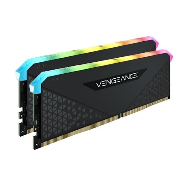 RAM-minne - CORSAIR - Vengeance RGB RS - DDR4 - 16GB 2x8GB DIMM - 3200 MHz - 1,35V - Svart (CMG16GX4M2E3200C16)