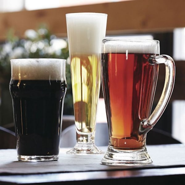 Ölglas - ölmugg - Bormioli rocco cider skål - F~3114.41 - Cerveza Baviera karaff - 39,2 cl - Set med 6 enheter