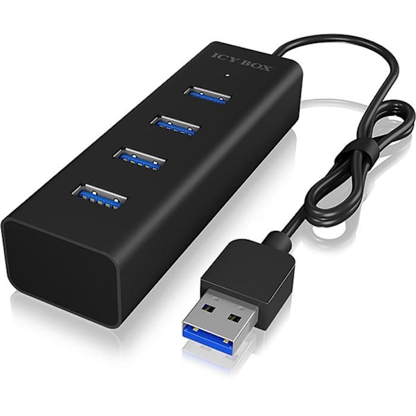 RAISONIC ICY BOX IB-HUB1409-U3 hubb (hub) - 4 USB 3.0-portar - Svart