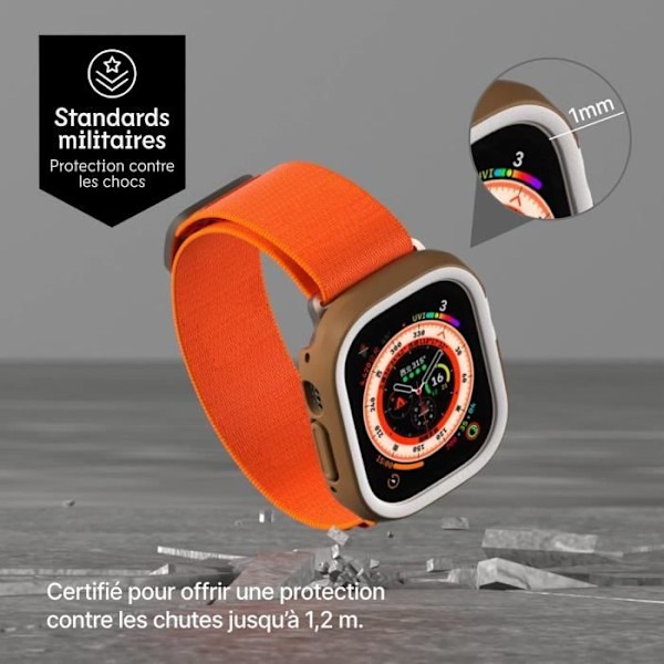 RhinoShield Bumperfodral Apple Watch Series 98 7 45mm CrashGuard NX - Transparent