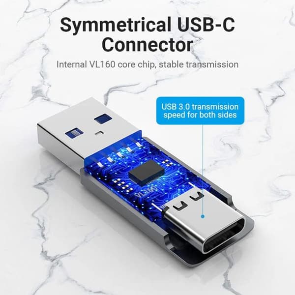 USB 3.0-adapter - Vention - CDPH0 - USB-C-kvinna - Laddning och synkronisering - Extern anslutning