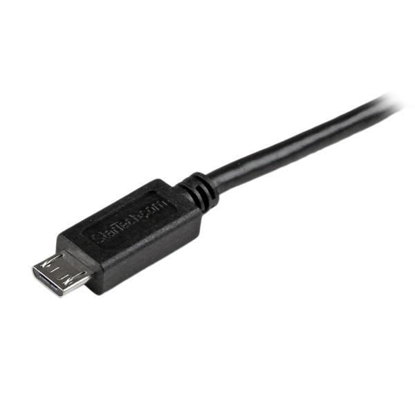 USB A till Micro B slim mobil laddnings-/synkroniseringskabel - STARTECH.COM - 2 m - Svart