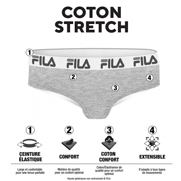 Fila Culottes i bomull FU6050 Paket med 3 Damer Flerfärgad M