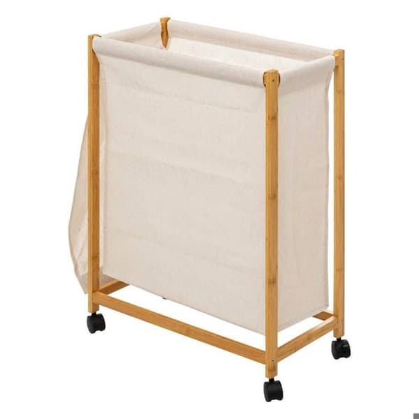 Tvättkorg med hjul 52L beige - 5five beige