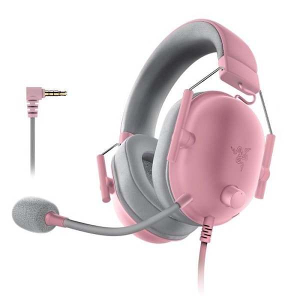 Headset med Mikrofon - Razer - BlackShark V2 X - Färg Rosa - Bullerdämpning - Trådad