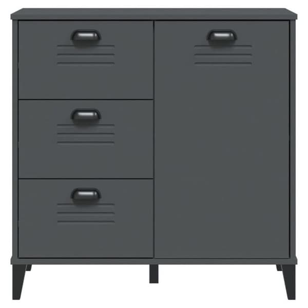 vidaXL Buffé, Sideboard med Lådor och Dörr, Förvaringsmöbel Sovrum Vardagsrum, Industriell, Grå 374940