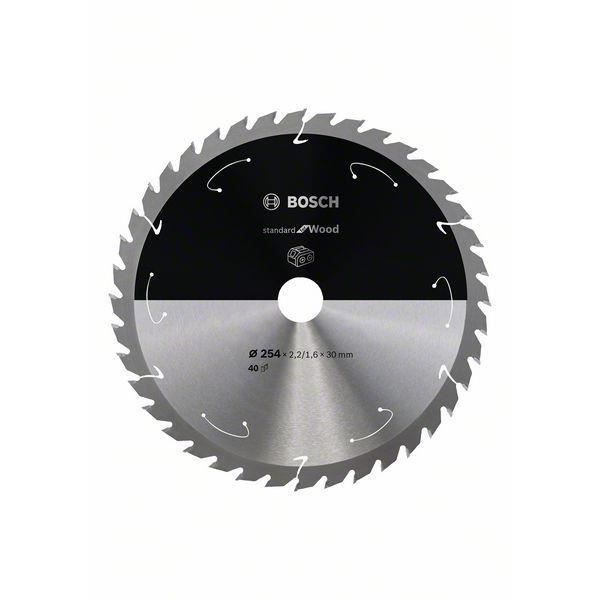 Bosch cirkelsågblad Standard för trä för sladdlösa sågar 254x2,2-1,6x30, T40 - 2608837734