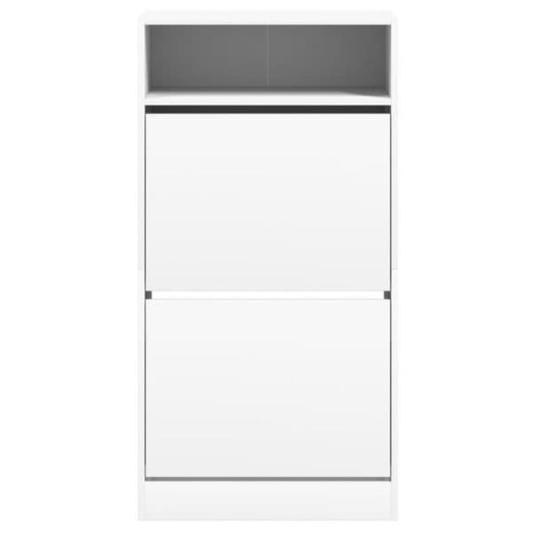 vidaXL Skoskåp Vit 60x34x116 cm Konstruerat trä 840015 Vit
