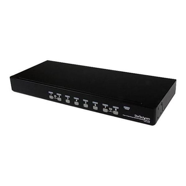 KVM-switch - STARTECH - SV831DUSBGB - 8 PS/2 USB-portar monterade på 1U-rack - OSD - Svart Svart