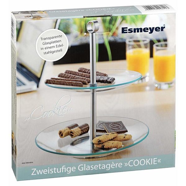 Esmeyer - 199-618 - 2-lagers genomskinlig glaskaka, diameter: 250 mm, topp till botten: 210 mm