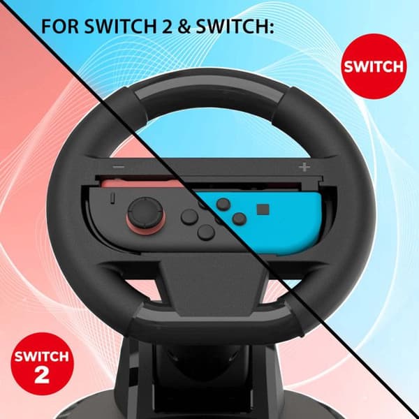 Pack med 2 vikbara rattar för Joy-Con - SUBSONIC - Switch 2 - Switch OLED - Switch Svart