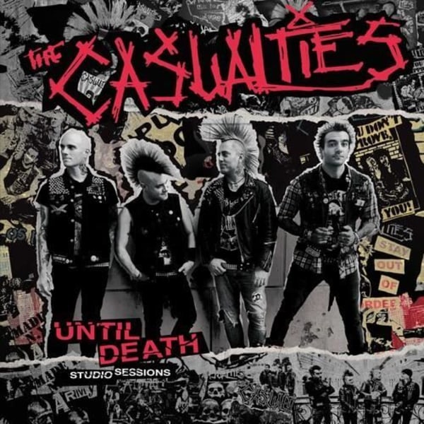 The Casualties - Until Death: Studio Sessions - RED/BLACK SPLATTER [VINYL LP] Svart, Färgad Vinyl, Röd