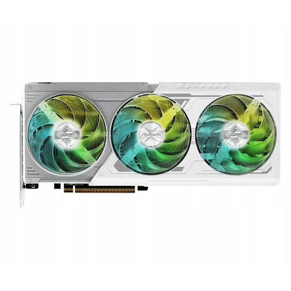 Grafikkort - ASROCK - RX9070XT SL 16G - 16 Go GDDR6 - 256 bit - 3 fläktar Grå, Vit