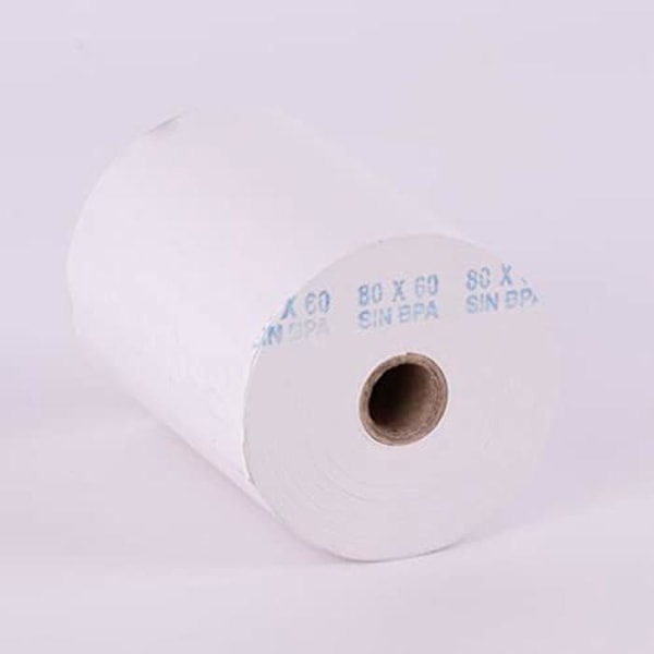 Termopapper - APLI - 13321P - Set med 8 rullar - 80 x 60 x 12 mm - Bisfenol A Vit