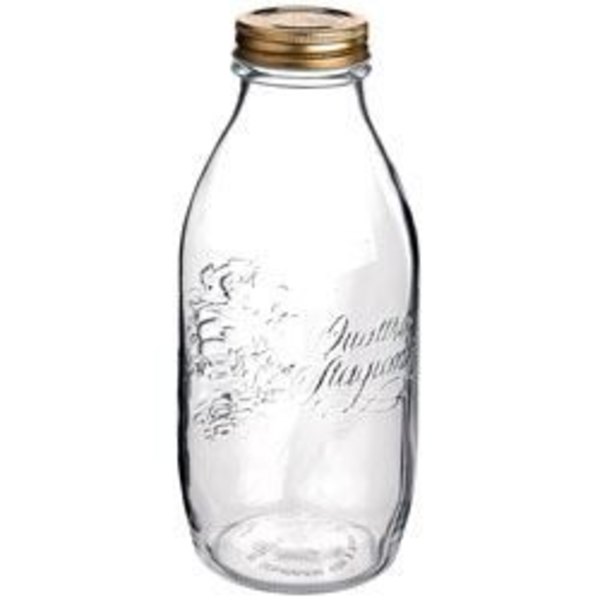 BORMIOLI FLASKA 1 L TRANSPARENT + KAPSEL