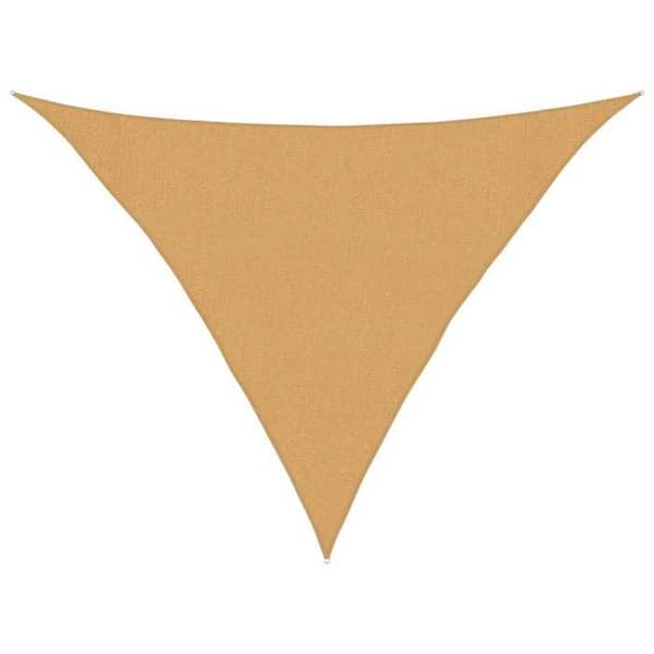 vidaXL Solskyddsduk 160 g/m² triangulär sand 3x3x4,2 m PEHD 4002056