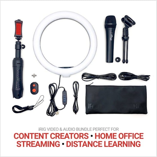 Stativ - IK Multimedia - MIC HD 2 GP - Multifunktionstöd - Digitalmikrofon - 10 tum ljusring