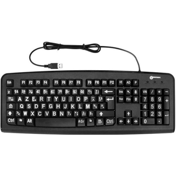 GEEMARC Visual Comfort Keyboard - Stora tecken - För PC